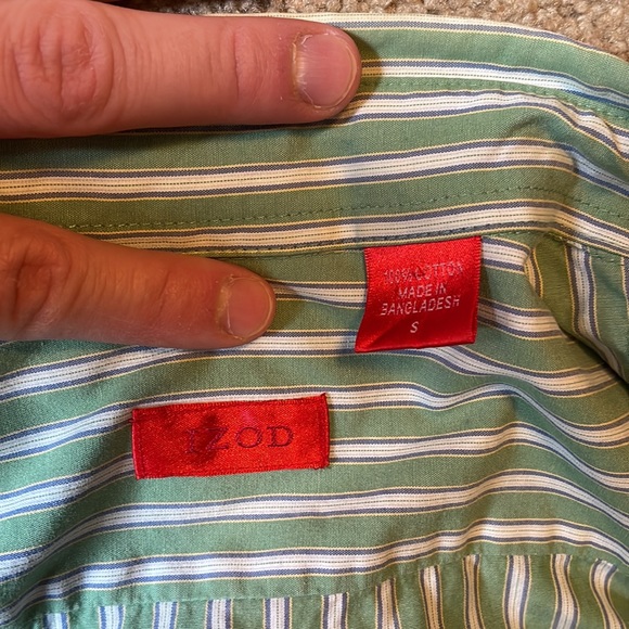 Green Izod Dress Shirt - Picture 2 of 4